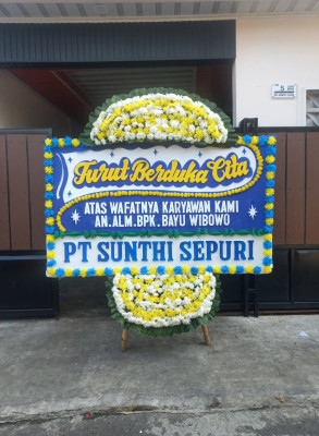 Papan Bunga Duka di Durai